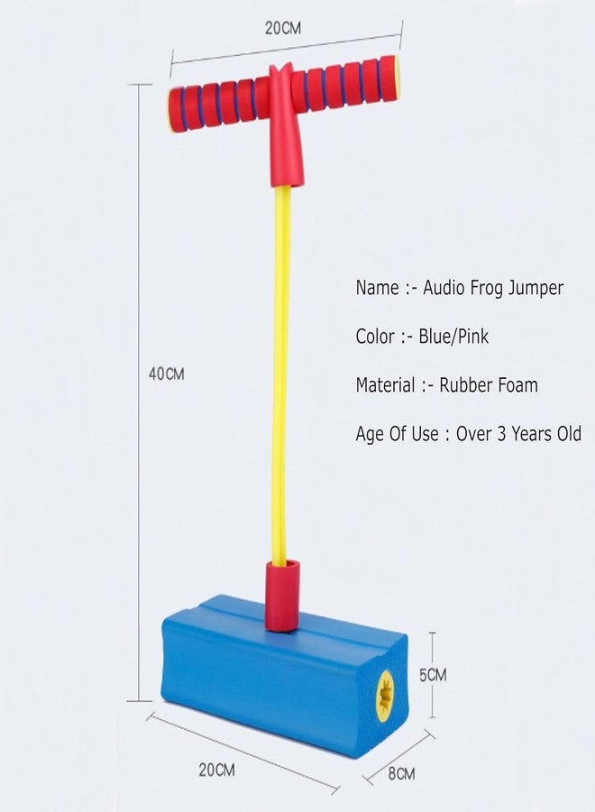 TECH LOGO ELECTRONICS Pogo Stick Toys for Boys Girls Foam Pogo Jumper with Sound for Kids Toddlers Age 3+ Jumping Stick Bungee Indoor Outdoor Toys (Blue) - Image 3